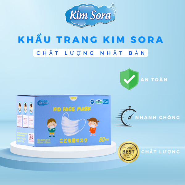 Khẩu trang y tế trẻ em xanh